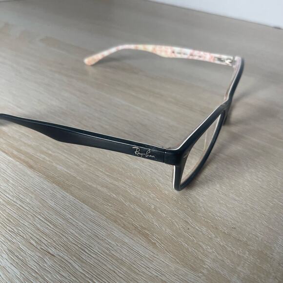 Ray-Ban RB5228 5014 Eyeglasses Black White and Red 53-17-140 Frames Only - Picture 9 of 10
